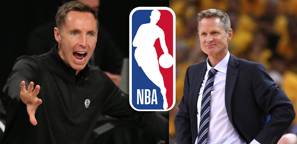 Steve Nash And Steve Kerr NBA Logo