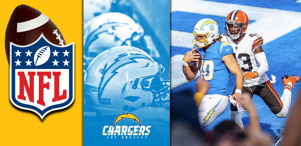 NFL Logo And Chargers Vs Browns Background