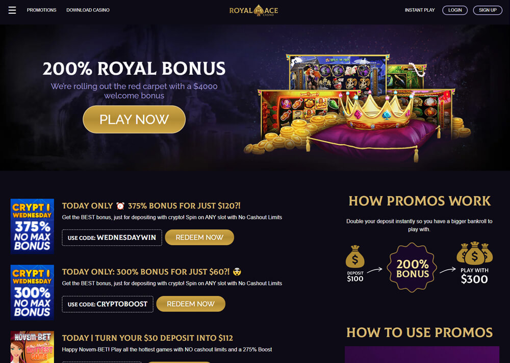 royal ace free spins