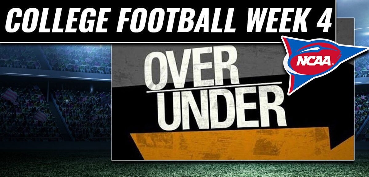 Top 5 Early Week 4 College Football Bets: Over/Under Totals